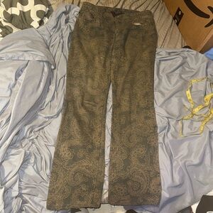 Ralph Lauren Size 4 Vintage Pants Paisley Pattern Flares Spot pictured fade 1999